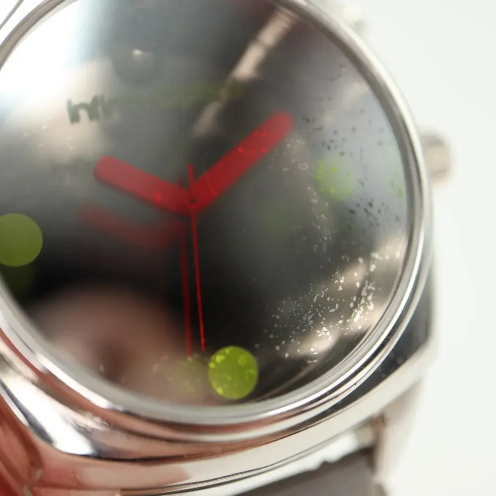 Can You Imagine Infinity Optics Mirror Black Light 45mm Watch Retro WORKING